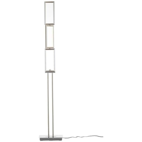 BRILLIANT lampe Tunar LED gulvlampe 3-flammer alu | 1x 24W LED integreret, 1755lm, 3000K | Med 3-trins berøringsdæmper | Drejelige elementer