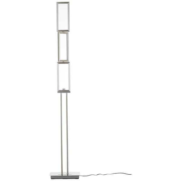 BRILLIANT lampe Tunar LED gulvlampe 3-flammer alu | 1x 24W LED integreret, 1755lm, 3000K | Med 3-trins berøringsdæmper | Drejelige elementer