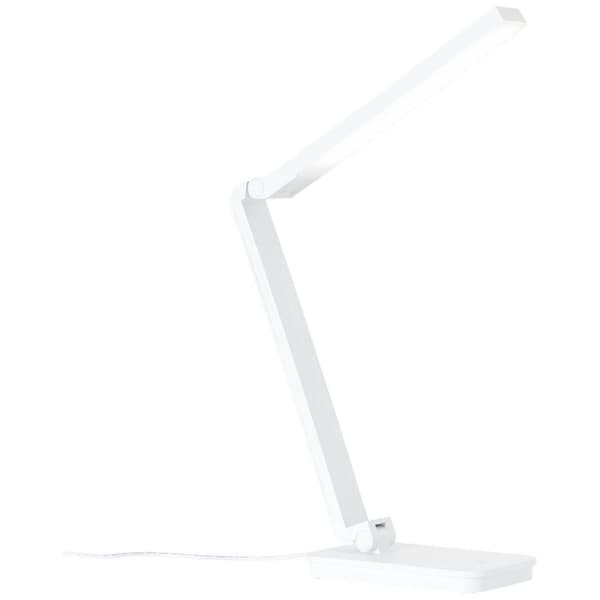 BRILLIANT lampe Tori LED bordlampe hvid | 1x 5W LED integreret SMD, 320lm, 5000K | Uendeligt dæmpbar med touch-dæmper | Justerbar i højde og vinkel i