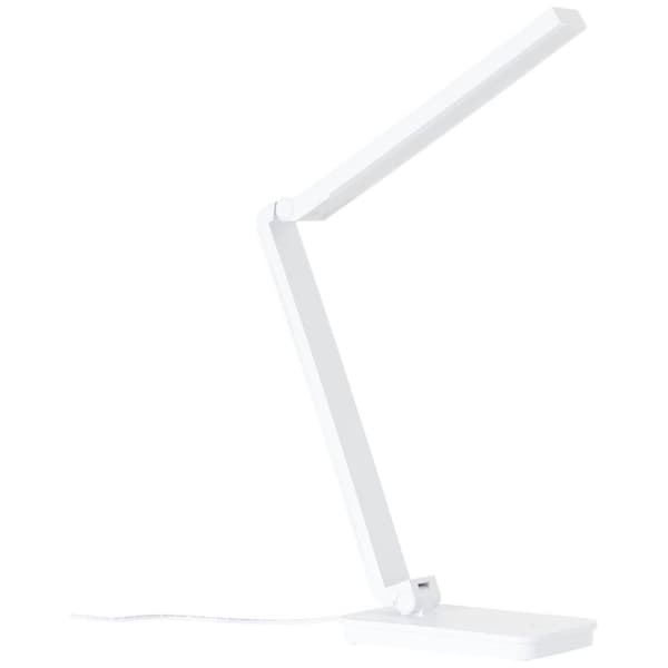BRILLIANT lampe Tori LED bordlampe hvid | 1x 5W LED integreret SMD, 320lm, 5000K | Uendeligt dæmpbar med touch-dæmper | Justerbar i højde og vinkel i