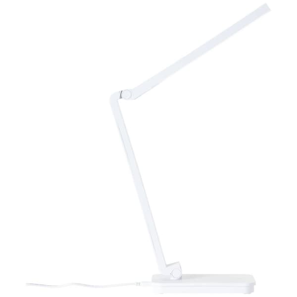 BRILLIANT lampe Tori LED bordlampe hvid | 1x 5W LED integreret SMD, 320lm, 5000K | Uendeligt dæmpbar med touch-dæmper | Justerbar i højde og vinkel i