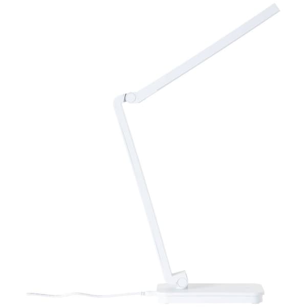 BRILLIANT lampe Tori LED bordlampe hvid | 1x 5W LED integreret SMD, 320lm, 5000K | Uendeligt dæmpbar med touch-dæmper | Justerbar i højde og vinkel i