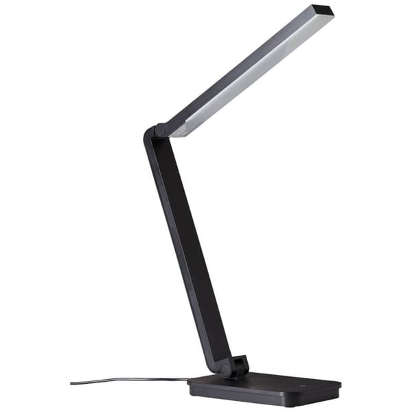 BRILLIANT lampe Tori LED bordlampe sort | 1x 5W LED integreret SMD, 320lm, 5000K | Uendeligt dæmpbar med touch-dæmper | Justerbar i højde og vinkel i
