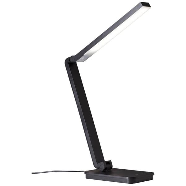 BRILLIANT lampe Tori LED bordlampe sort | 1x 5W LED integreret SMD, 320lm, 5000K | Uendeligt dæmpbar med touch-dæmper | Justerbar i højde og vinkel i
