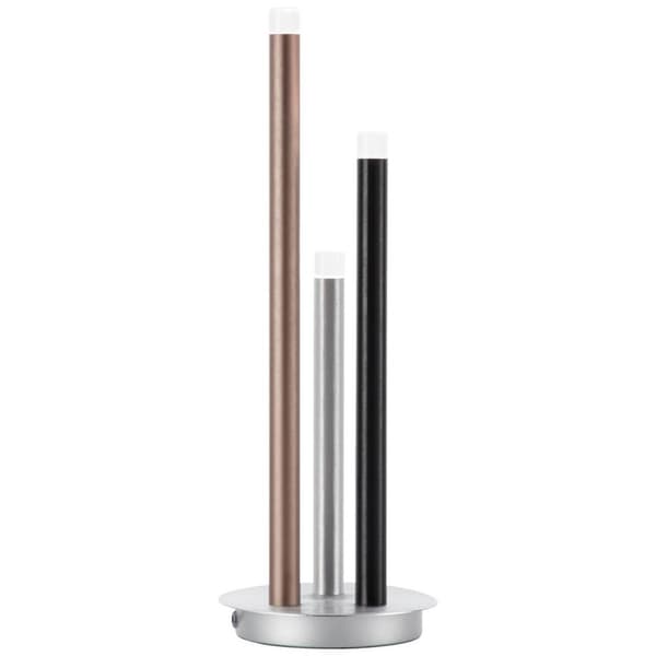 BRILLIANT lampa cembalo LED-bordslampa 3-flammar alu / svart / brun | 3x 4W LED integrerad, 385lm, 3000K | Kan dimmas i tre steg med en sladdbrytare |