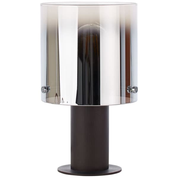 BRILLIANT lamppu Beth pöytävalaisin kahvi / savulasi | 1x A60, E27, 60W, gf normaalit lamput n, Ent, | Johtokytkimellä | Sopii LED-lamppuihin