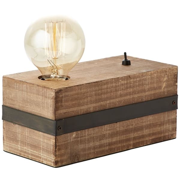 BRILLIANT lampe Woodhill bordlampe antik / sort | 1x A60, E27, 30W, gf normale lamper n, Ent, | Med vippekontakt | Velegnet til LED-lamper