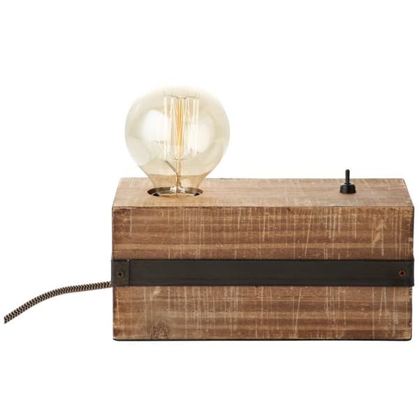 BRILLIANT lampe Woodhill bordlampe antik / sort | 1x A60, E27, 30W, gf normale lamper n, Ent, | Med vippekontakt | Velegnet til LED-lamper