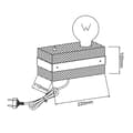 Miniatyrbillede 8 af 11: BRILLIANT lampe Woodhill bordlampe antik / sort | 1x A60, E27, 30W, gf normale lamper n, Ent, | Med vippekontakt | Velegnet til LED-lamper