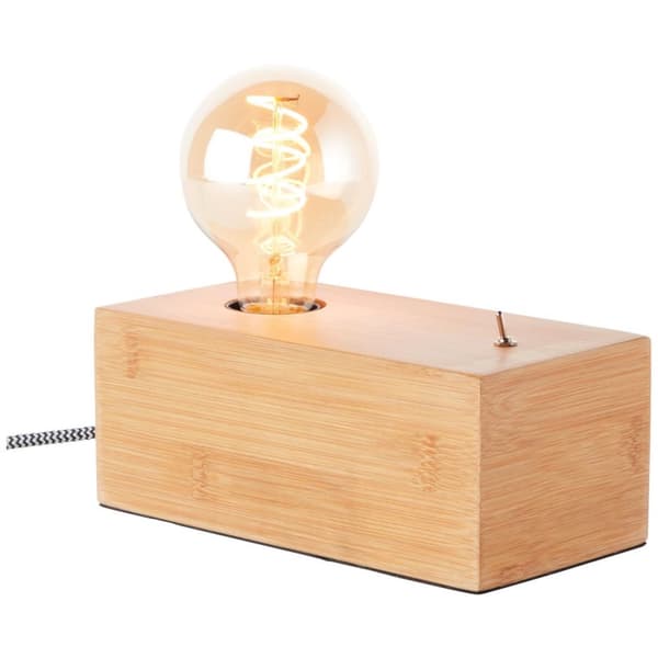 BRILLIANT Armena bordslampa träfärgade inomhuslampor, bordslampor, -dekorativ | 1x A60, E27, 40W, lämplig för vanliga lampor (ingår ej) | A ++ | Med v