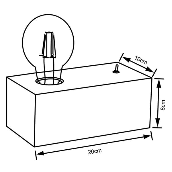 BRILLIANT Armena bordslampa träfärgade inomhuslampor, bordslampor, -dekorativ | 1x A60, E27, 40W, lämplig för vanliga lampor (ingår ej) | A ++ | Med v