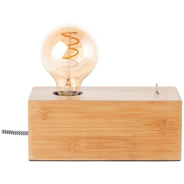 BRILLIANT Armena bordslampa träfärgade inomhuslampor, bordslampor, -dekorativ | 1x A60, E27, 40W, lämplig för vanliga lampor (ingår ej) | A ++ | Med v