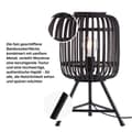 Miniatyrbild 5 av 11: BRILLIANT lampa, Woodrow bordslampa trä mörk / svart, metall / bambu, 1x A60, E27, 60W, vanliga lampor (ingår ej), A ++
