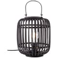 Miniatyrbild 6 av 11: BRILLIANT lampa, Woodrow bordslampa 27cm mörkt trä / svart, metall / bambu, 1x A60, E27, 60W, vanliga lampor (ingår ej), A ++