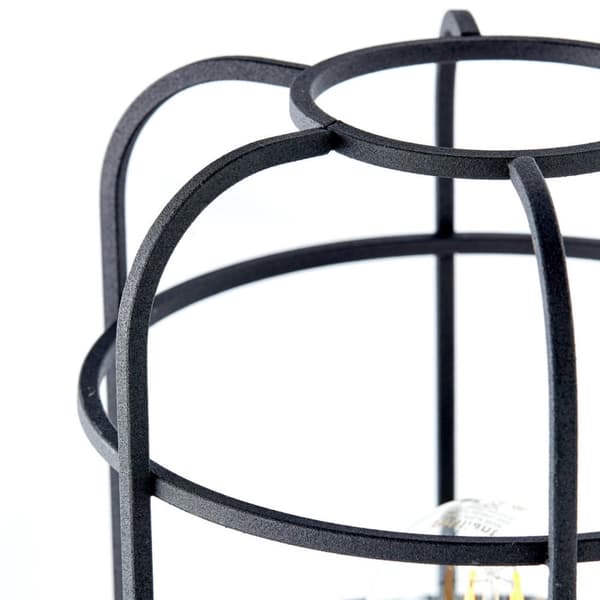 BRILLIANT lampa, Gwen bordslampa antikt trä / svart korund, metall / trä, 1x A60, E27, 40W, vanliga lampor (ingår ej), A ++