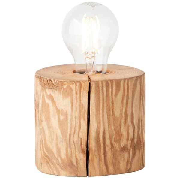 BRILLIANT lampe, Trabo bordlampe 10 cm bejdset fyrretræ, træ, 1x A60, E27, 25W, standard lamper (medfølger ikke), A++