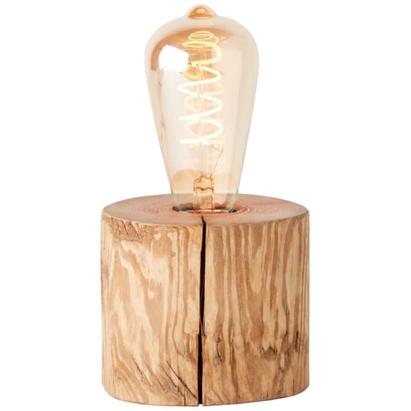 BRILLIANT lampe, Trabo bordlampe 10 cm bejdset fyrretræ, træ, 1x A60, E27, 25W, standard lamper (medfølger ikke), A++