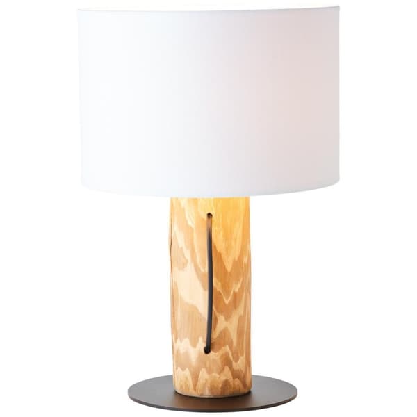 BRILLIANT lampa, Jimena bordslampa fläckad furu, trä / textil, 1x A60, E27, 25W, vanliga lampor (ingår ej), A ++