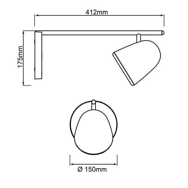 BRILLIANT lampe, Down LED bordlampe med induktions opladningsholder hvid, 1x LED integreret, 5W LED integreret, (510lm, 3000-4700K), trådløs opladning
