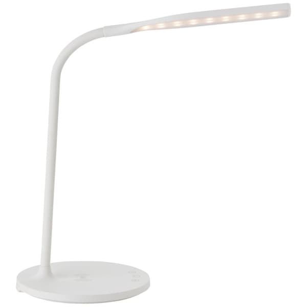 BRILLIANT lampe, Joni LED bordlampe med induktions opladningsholder hvid, 1x LED integreret, 4,5W LED integreret, (326lm, 3000-5400K), trådløs opladni