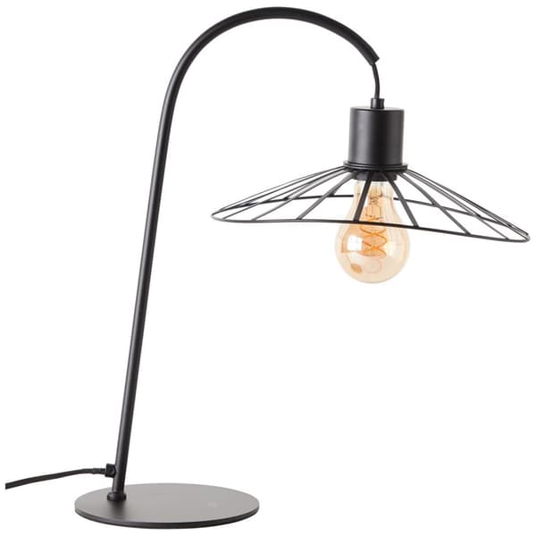 BRILLIANT lampa, Leika bordslampa svart matt, 1x A60, E27, 52W, med sladdbrytare