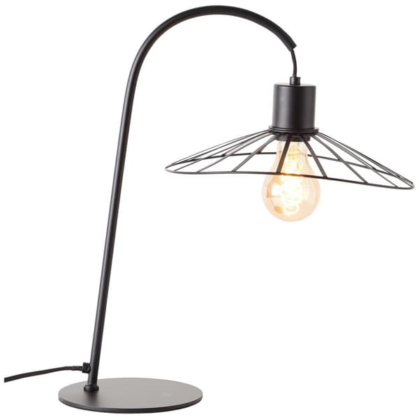 BRILLIANT lampa, Leika bordslampa svart matt, 1x A60, E27, 52W, med sladdbrytare