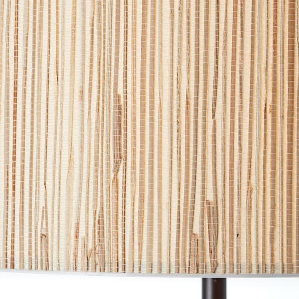 BRILLIANT lampa, Wimea golvlampa svart / natur, 1x A60, E27, 52W, med fotkontakt
