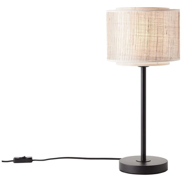 BRILLIANT lampa, Odar bordslampa svart/beige, 1x A60, E27, 42W, med sladdbrytare