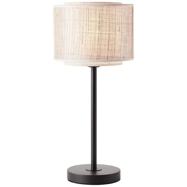 BRILLIANT lampa, Odar bordslampa svart/beige, 1x A60, E27, 42W, med sladdbrytare