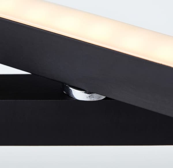 BRILLIANT lampe, Ranut LED bordlampe 2-flamme sort, 2x LED integreret, 9W LED integreret, (1000lm, 3000K), med 3-trins berøringsdæmper