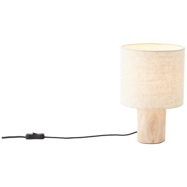 BRILLIANT lampe, Pia bordlampe natur, 1x A60, E27, 40W, træ fra bæredygtigt skovbrug (FSC)