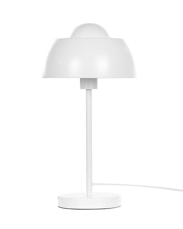 Pöytävalaisin valkoinen 24 x 44 x 24 cm metalli pyöreä kiiltävä moderni glamour max 40W