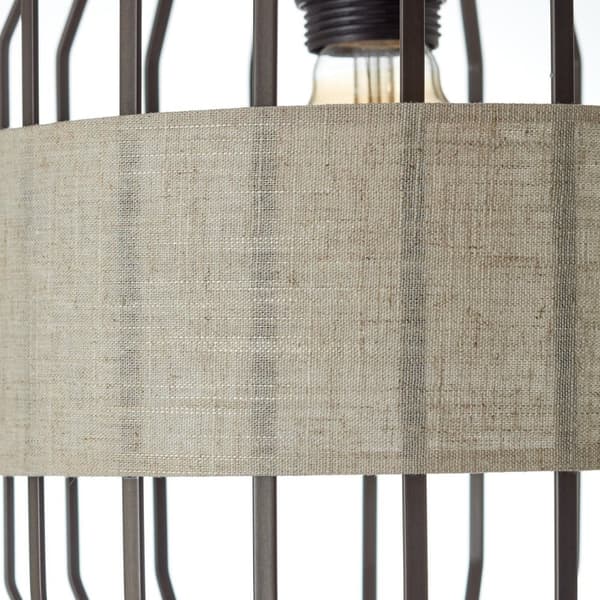 BRILLIANT lampa Slope arc golvlampa 1,5m svart/naturlig | 1x A60, E27, 52W, lämplig för normala lampor (ingår ej)
