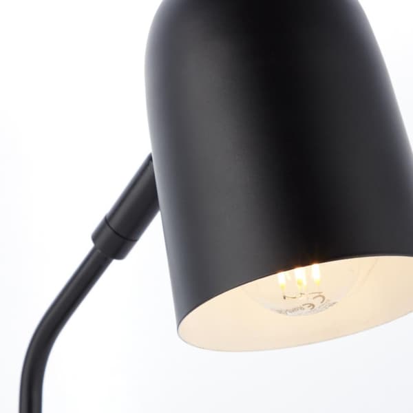BRILLIANT lampa Tong bordslampa svart sammet | 1x D45, E14, 25W, lämplig för dropplampor (ingår ej)