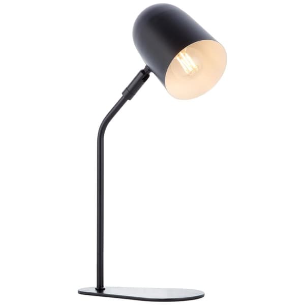 BRILLIANT lampa Tong bordslampa svart sammet | 1x D45, E14, 25W, lämplig för dropplampor (ingår ej)