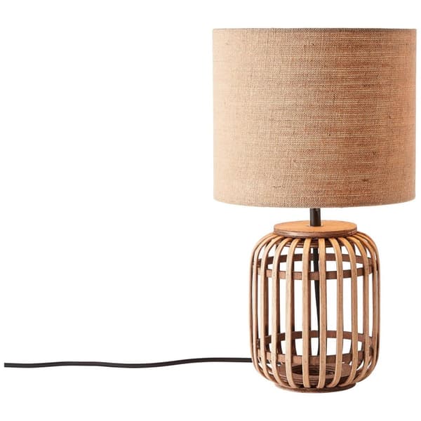 BRILLIANT lampa Woodrow bordslampa 42cm naturlig | 1x A60, E27, 52W, lämplig för normala lampor (ingår ej)