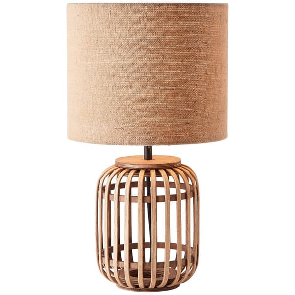 BRILLIANT lampa Woodrow bordslampa 42cm naturlig | 1x A60, E27, 52W, lämplig för normala lampor (ingår ej)