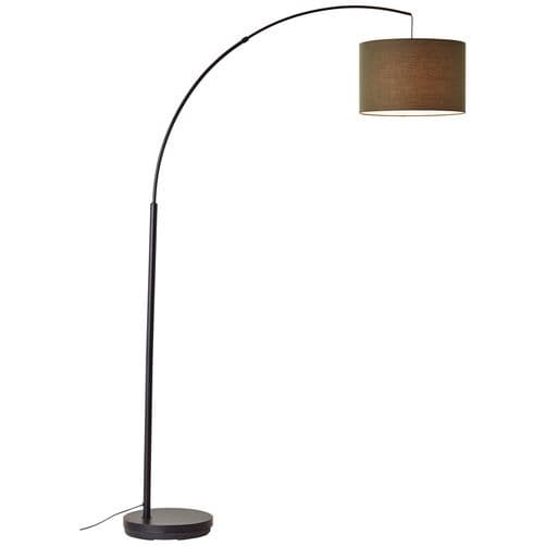 BRILLIANT lampa Aike arc golvlampa 1,8m matt svart/grön | 1x A60, E27, 40W, lämplig för normala lampor (ingår ej)