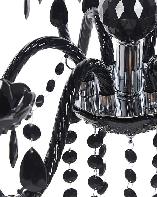 Lysekrone Lampe i Sort Farve med 6 Lys