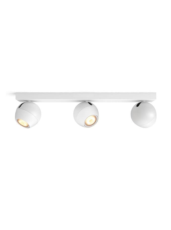 Philips Hue Buckram 3 spots inkl. Dimmerbrytare - Vit