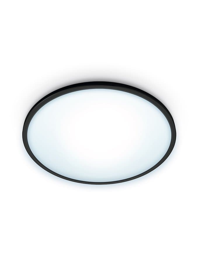 WiZ SuperSlim - Svart - Ø: 25cm - 1300lm WiFi Taklampa