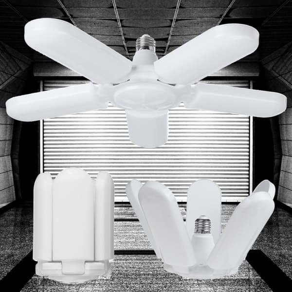 75W E27 Led lampe LED-lampe LED-pære Led industriel glødelampe AC 85-265V foldbar ventilatorbladlampebelysning til stue Garagelys