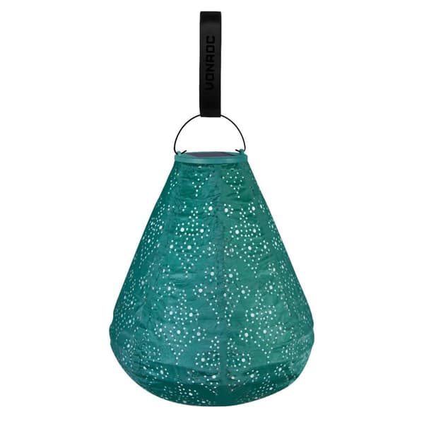 VONROC Havelampe - Solar - Solcelle | Luna Cone | 270x240mm | LED | Kobbergrøn