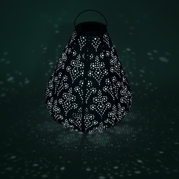 VONROC Havelampe - Solar - Solcelle | Luna Cone | 270x240mm | LED | Kobbergrøn