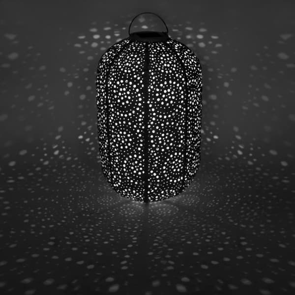 VONROC Havelampe - Solar - Solcelle | Luna Pillar | 350x220mm | LED | Stengrå