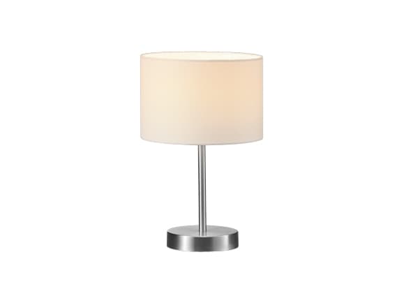 TRIO Hotel, Nickel, Vit, Tyg, Metall, Sovrum, Vardagsrum, E14, 1 lampor, 40 W