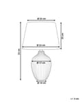 Pikkukuva 3 / 11: Pöytävalaisin ruskea 33 x 52 x 33 cm keraaminen polypuuvilla kartio max 60W