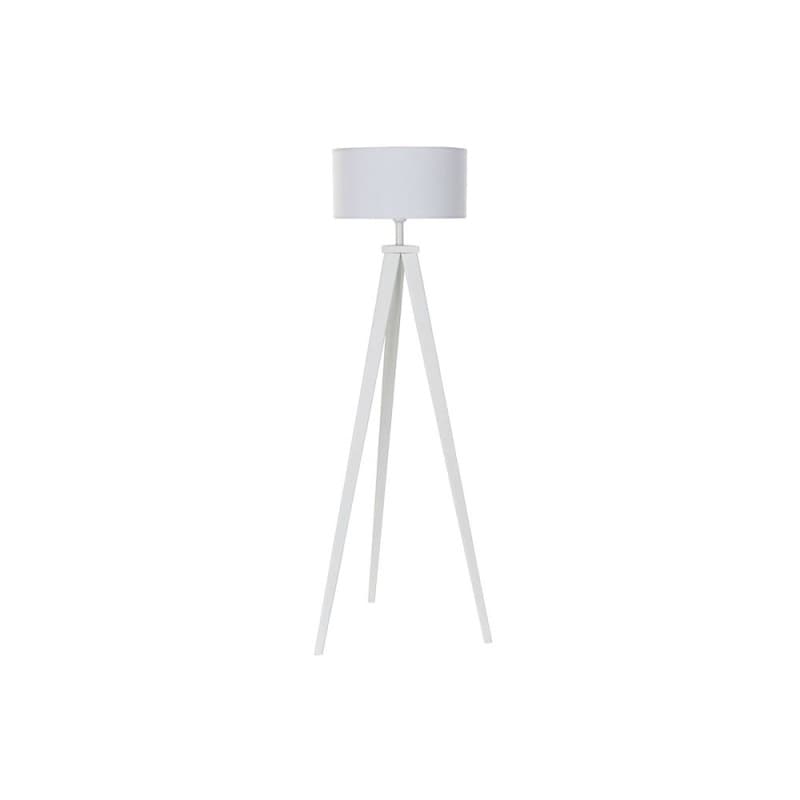 Golvlampa DKD Home Decor Vit Polyester Trä (50 x 50 x 150 cm)