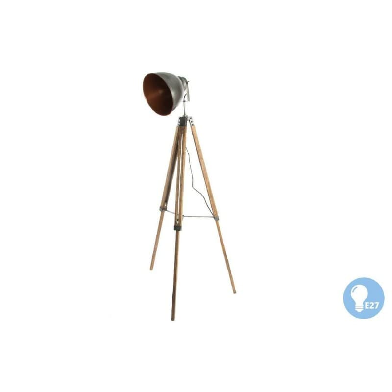 Golvlampa DKD Home Decor Metall Trä (71 x 54 x 144 cm)