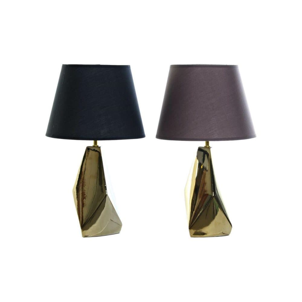 Desk lamp DKD Home Decor Abstract Black Golden Brown 220 V 50 W Modern (30 x 30 x 50 cm) (2 Units)